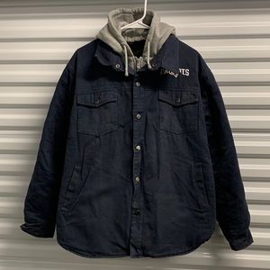 Dunbrooke Patriots NFL Hooded Winter Jacket Men’s XL Blue Insulated Coat‎